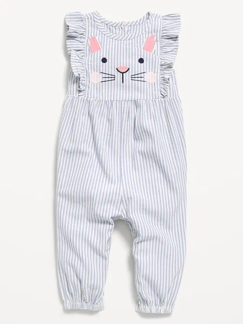 Sleeveless Ruffle-Trim One-Piece - Picture 3 of 5
